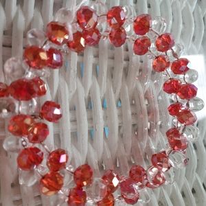 Red and white bracelet